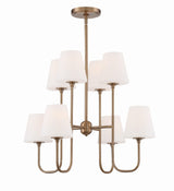 Crystorama Keenan 8 Light Vibrant Gold Chandelier