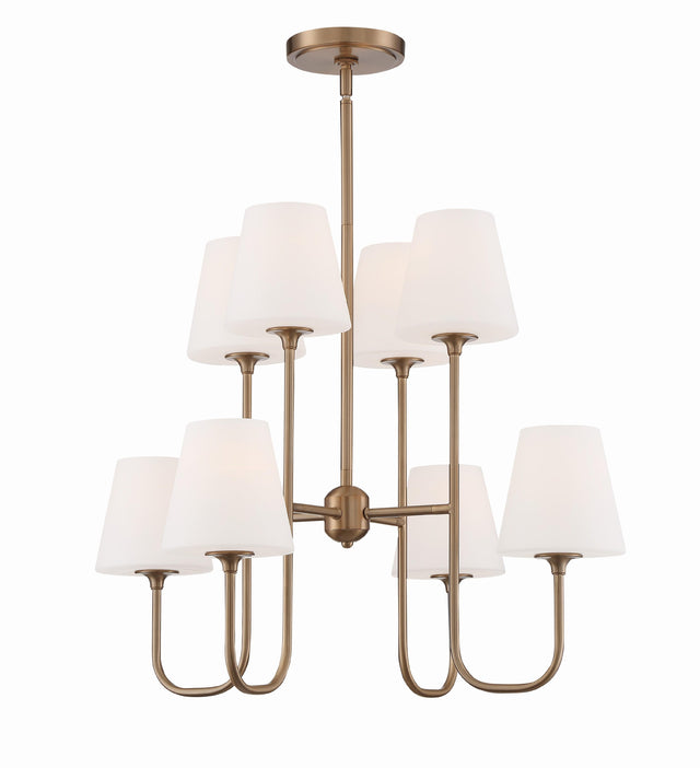 Crystorama Keenan 8 Light Vibrant Gold Chandelier