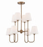 Crystorama Keenan 8 Light Vibrant Gold Chandelier