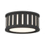 Crystorama Kendal 2 Light Black Forged Flush Mount