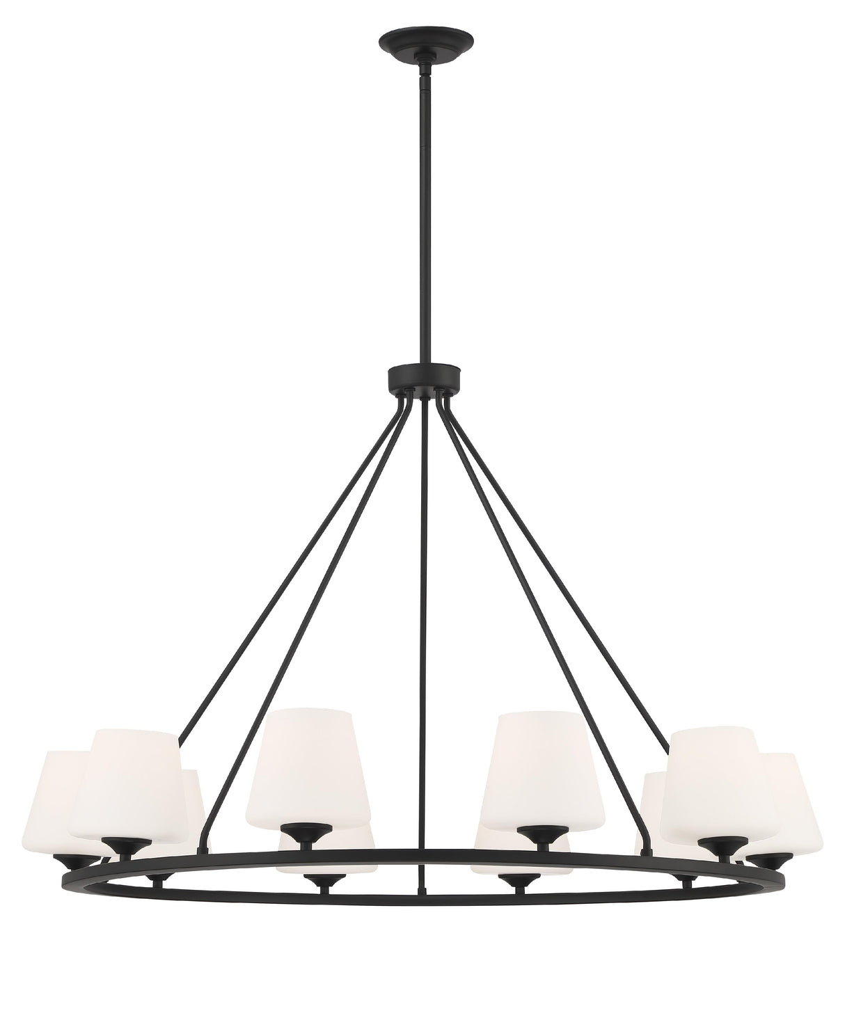 Crystorama Keenan 10 Light Matte Black Chandelier