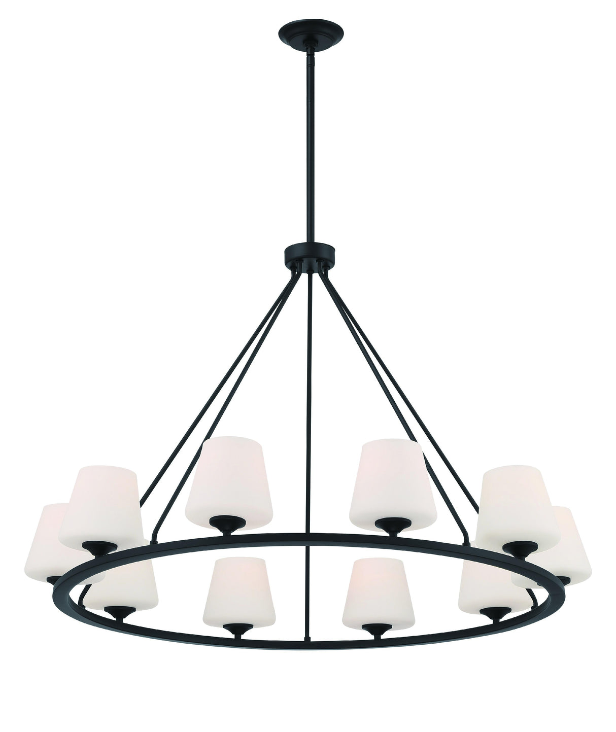 Crystorama Keenan 10 Light Matte Black Chandelier