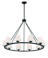 Crystorama Keenan 10 Light Matte Black Chandelier