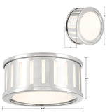 Crystorama Kendal 2 Light Polished Nickel Flush Mount