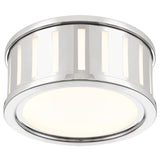 Crystorama Kendal 2 Light Polished Nickel Flush Mount