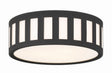 Crystorama Kendal 3 Light Black Forged Flush Mount