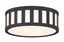 Crystorama Kendal 3 Light Black Forged Flush Mount