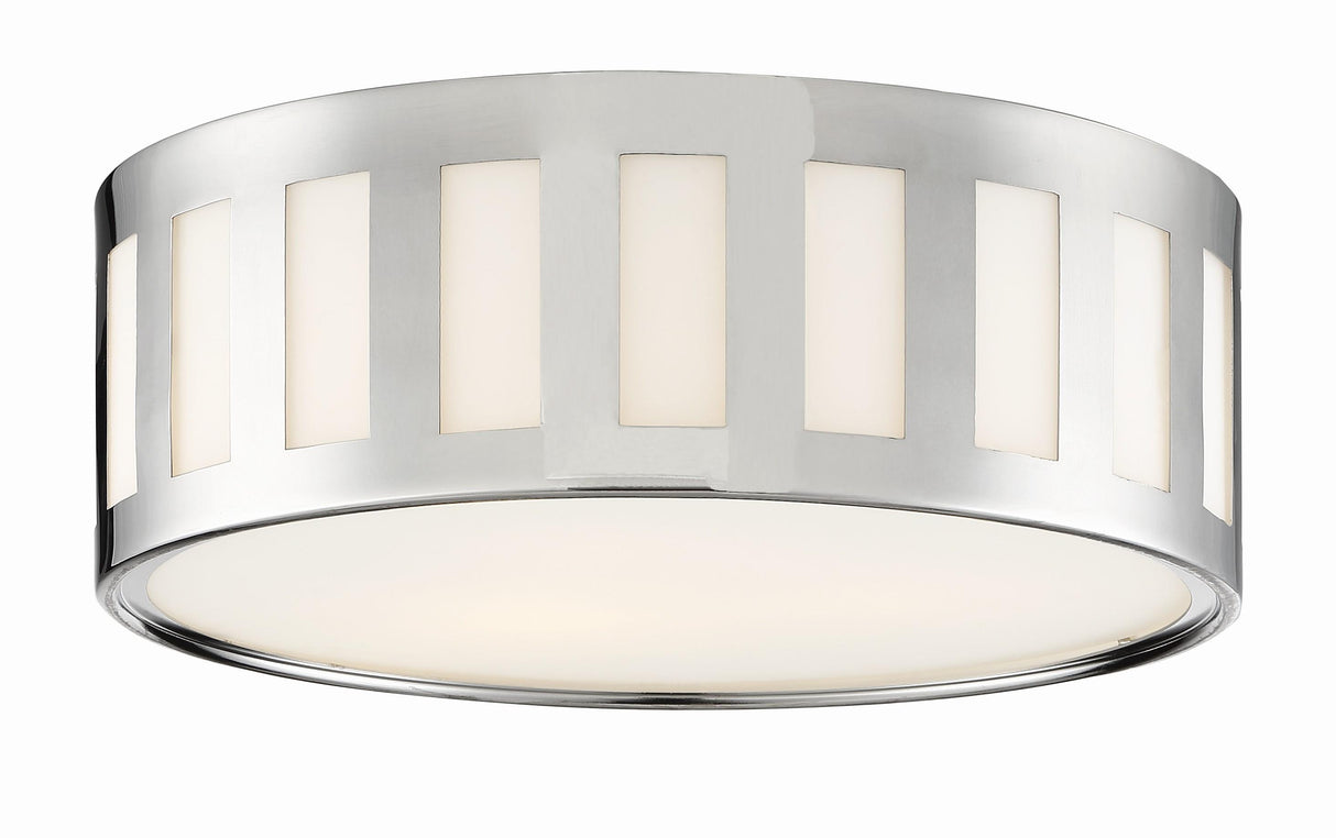 Crystorama Kendal 3 Light Polished Nickel Flush Mount