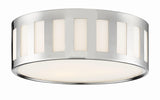 Crystorama Kendal 3 Light Polished Nickel Flush Mount