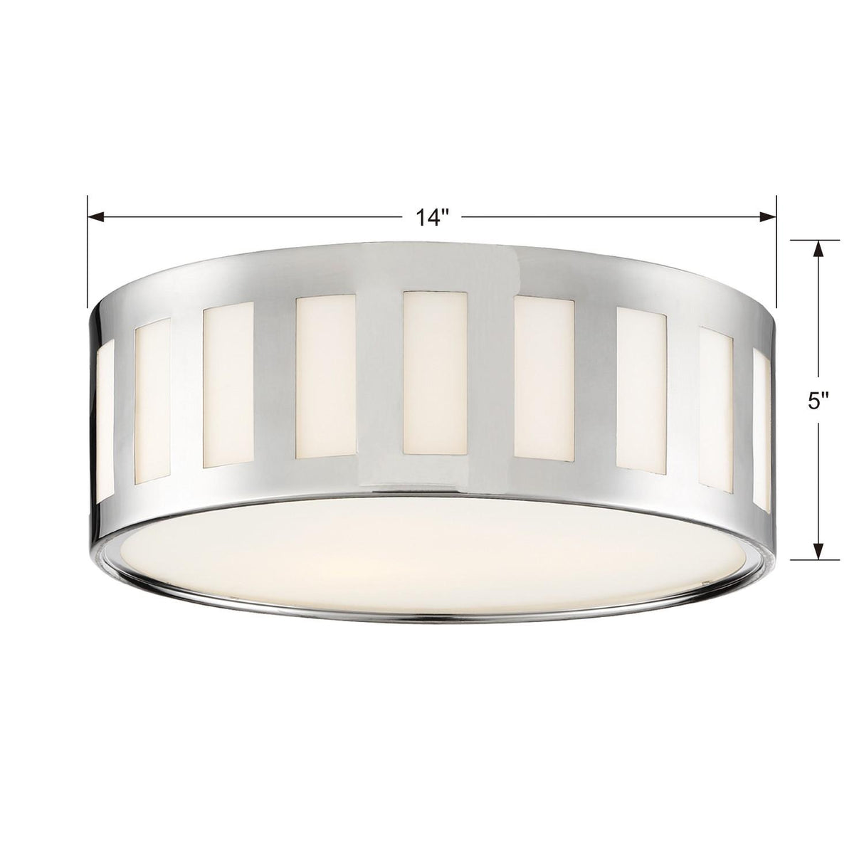 Crystorama Kendal 3 Light Polished Nickel Flush Mount