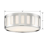 Crystorama Kendal 3 Light Polished Nickel Flush Mount