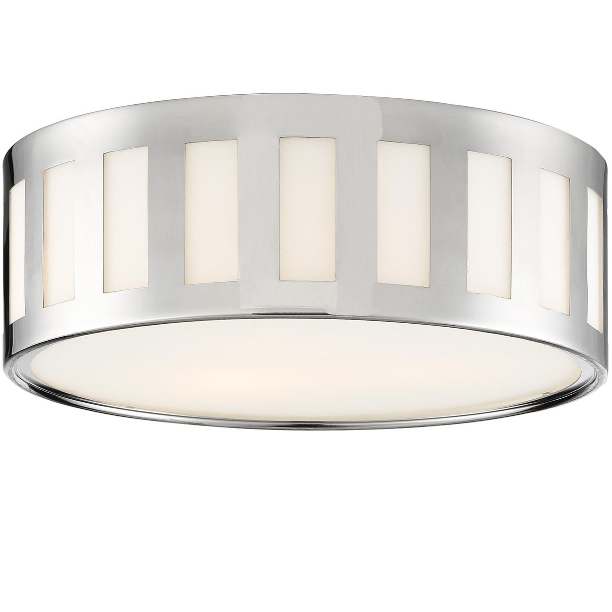 Crystorama Kendal 3 Light Polished Nickel Flush Mount