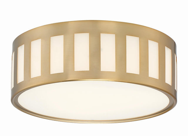 Crystorama Kendal 3 Light Vibrant Gold Flush Mount