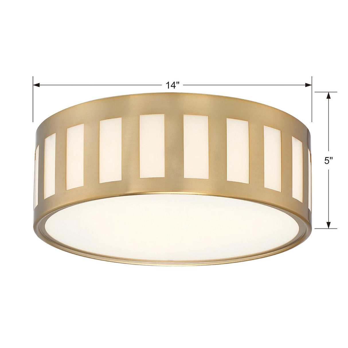 Crystorama Kendal 3 Light Vibrant Gold Flush Mount
