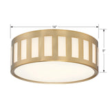 Crystorama Kendal 3 Light Vibrant Gold Flush Mount