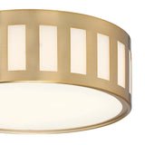 Crystorama Kendal 3 Light Vibrant Gold Flush Mount