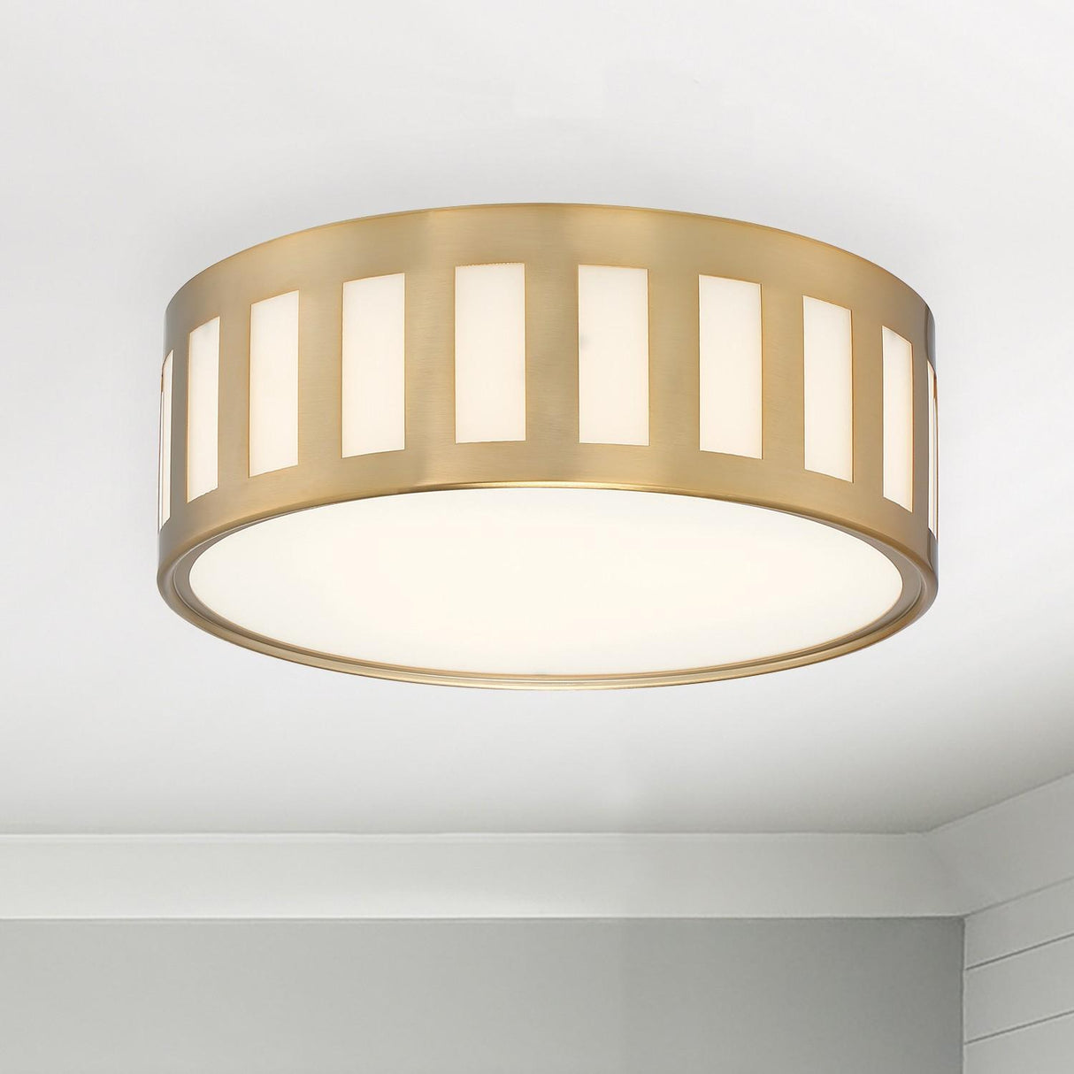 Crystorama Kendal 3 Light Vibrant Gold Flush Mount