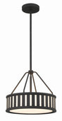 Crystorama Kendal 3 Light Black Forged Mini Chandelier