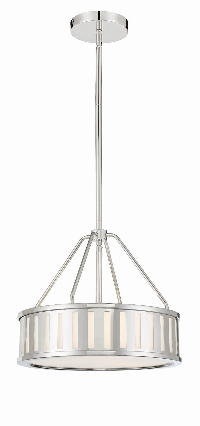 Crystorama Kendal 3 Light Polished Nickel Mini Chandelier