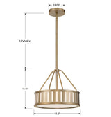 Crystorama Kendal 3 Light Vibrant Gold Mini Chandelier