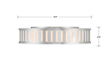 Crystorama Kendal 4 Light Polished Nickel Flush Mount