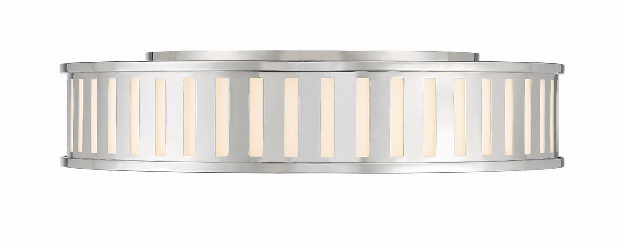 Crystorama Kendal 4 Light Polished Nickel Flush Mount