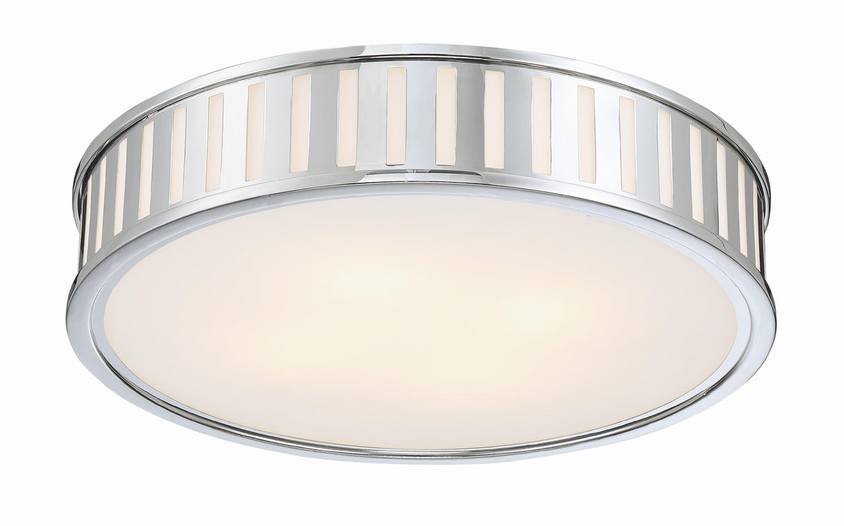 Crystorama Kendal 4 Light Polished Nickel Flush Mount