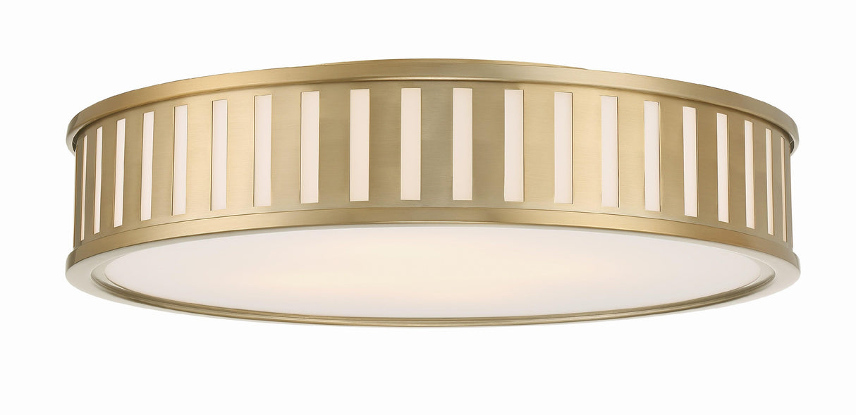 Crystorama Kendal 4 Light Vibrant Gold Flush Mount