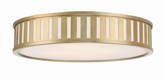 Crystorama Kendal 4 Light Vibrant Gold Flush Mount