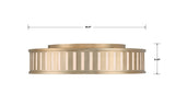Crystorama Kendal 4 Light Vibrant Gold Flush Mount