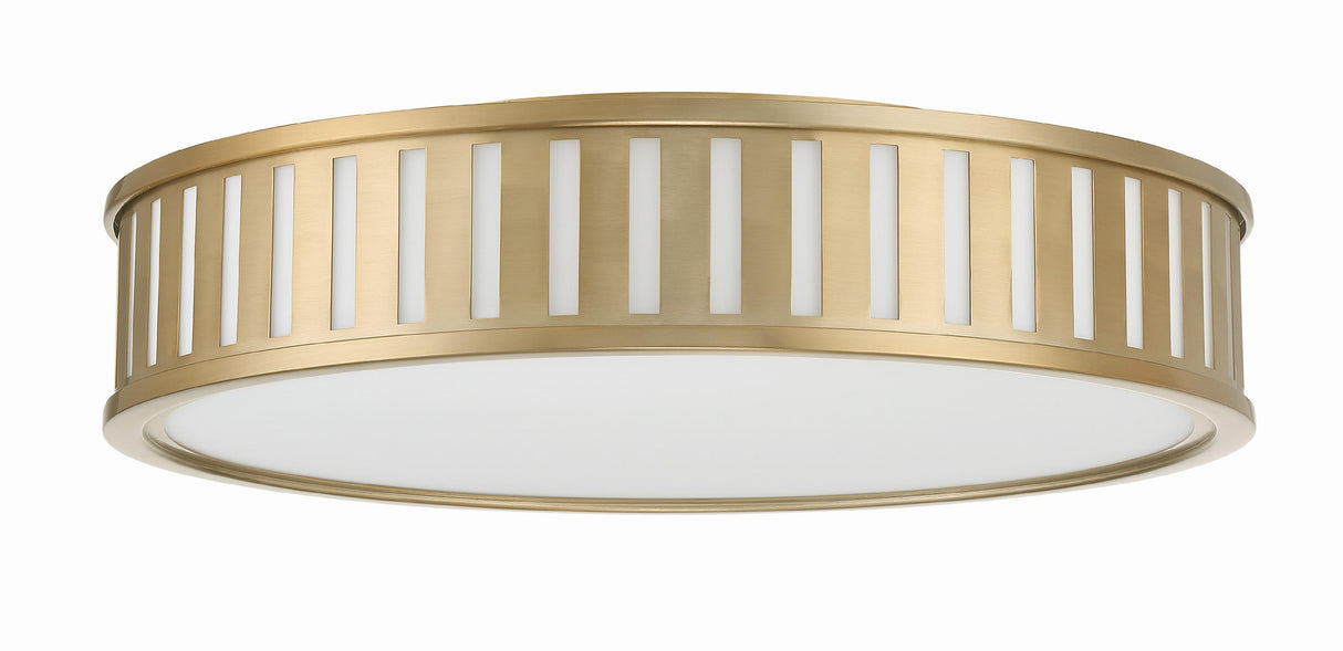 Crystorama Kendal 4 Light Vibrant Gold Flush Mount