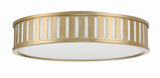 Crystorama Kendal 4 Light Vibrant Gold Flush Mount
