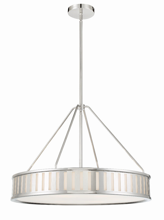 Crystorama Kendal 6 Light Polished Nickel Chandelier