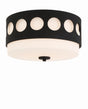 Crystorama Kirby 2 Light Black Forged Flush Mount