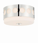 Crystorama Kirby 2 Light Polished Nickel Flush Mount
