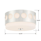 Crystorama Kirby 2 Light Polished Nickel Flush Mount