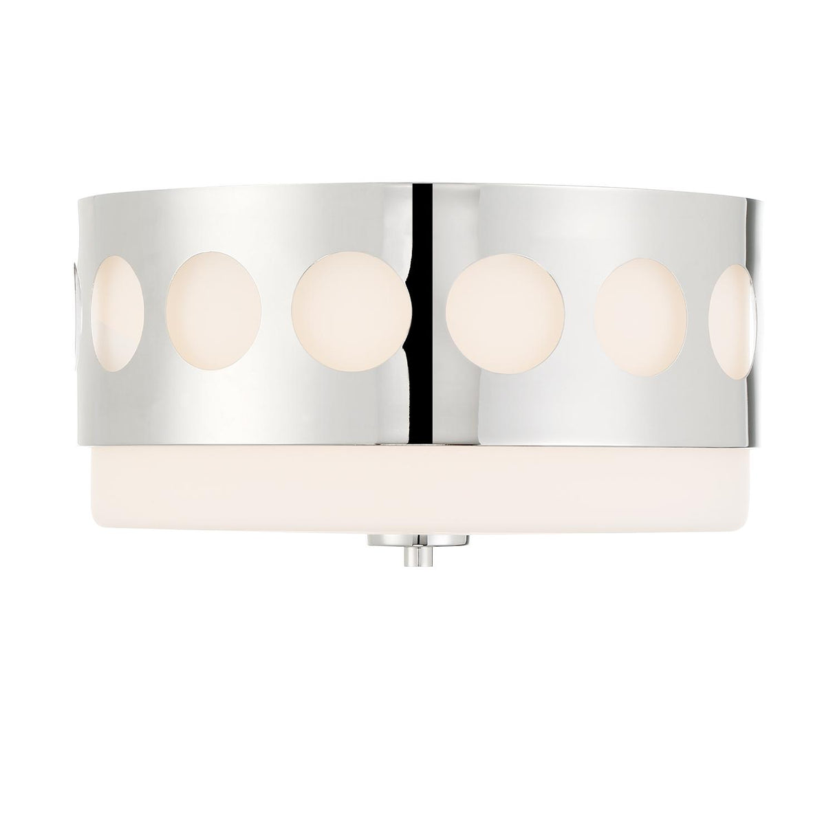 Crystorama Kirby 2 Light Polished Nickel Flush Mount