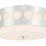 Crystorama Kirby 2 Light Polished Nickel Flush Mount
