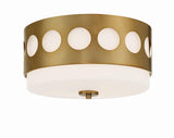 Crystorama Kirby 2 Light Vibrant Gold Flush Mount