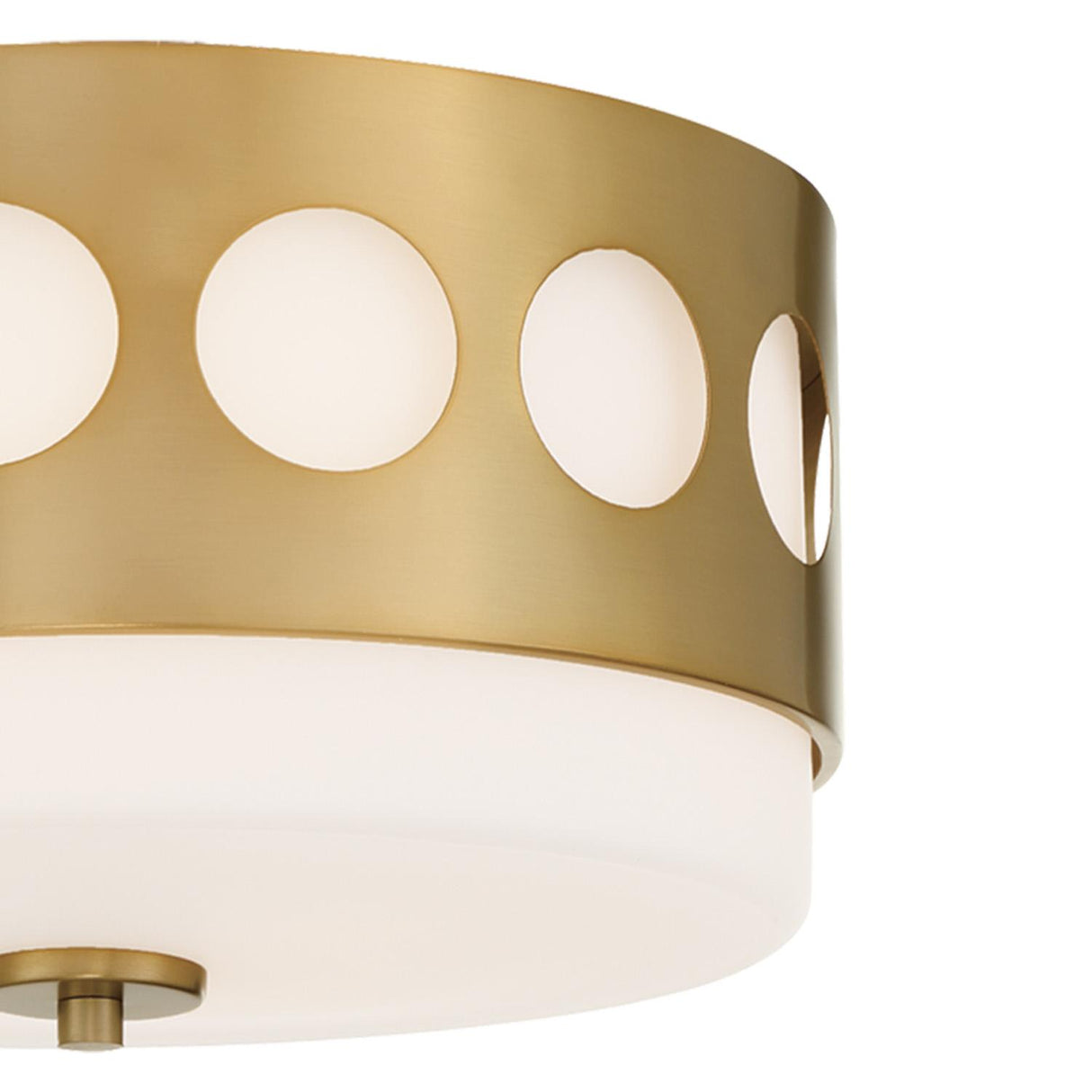 Crystorama Kirby 2 Light Vibrant Gold Flush Mount
