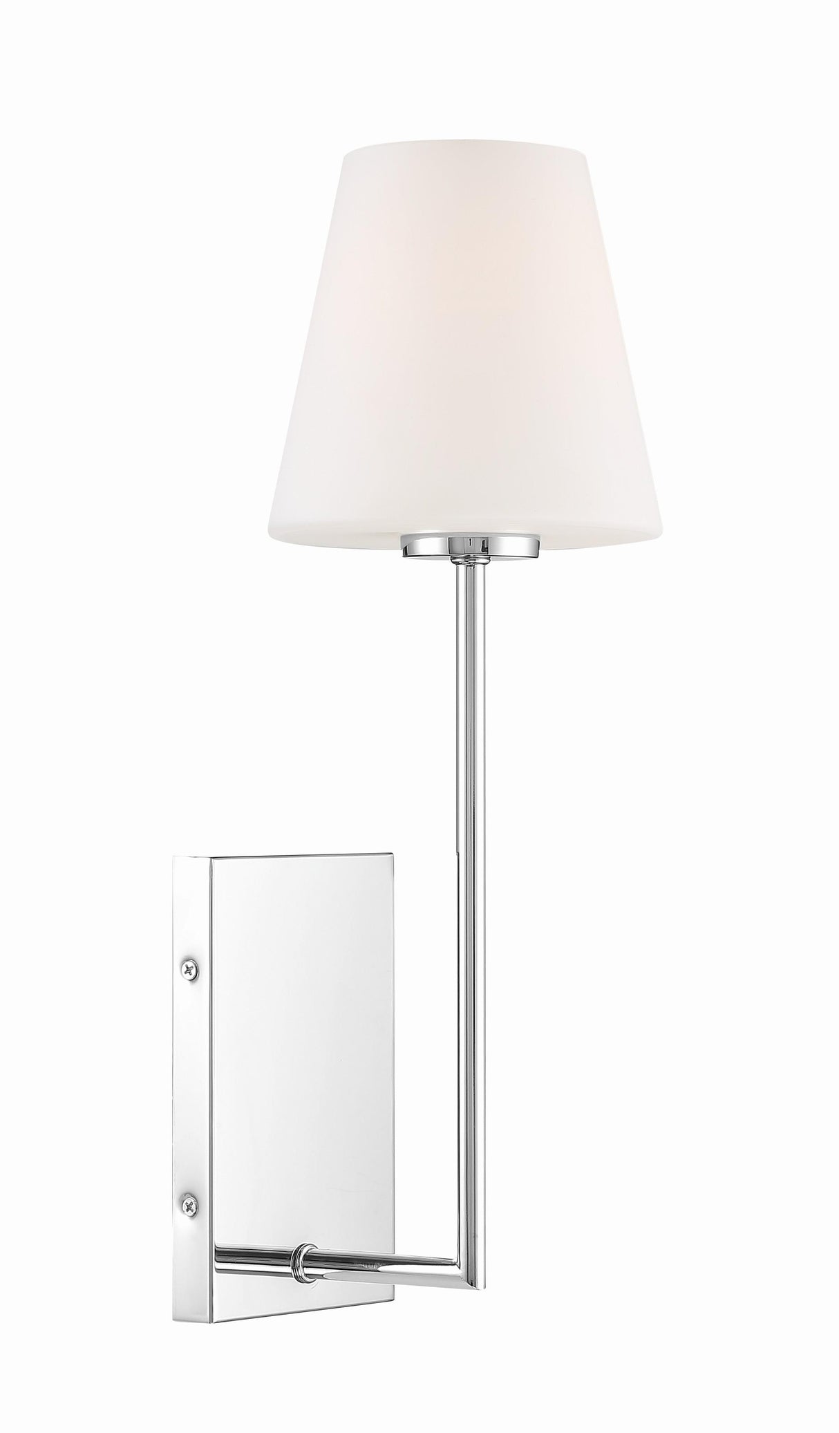 Crystorama Lena 1 Light Polished Chrome Sconce