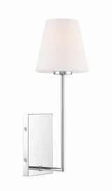 Crystorama Lena 1 Light Polished Chrome Sconce