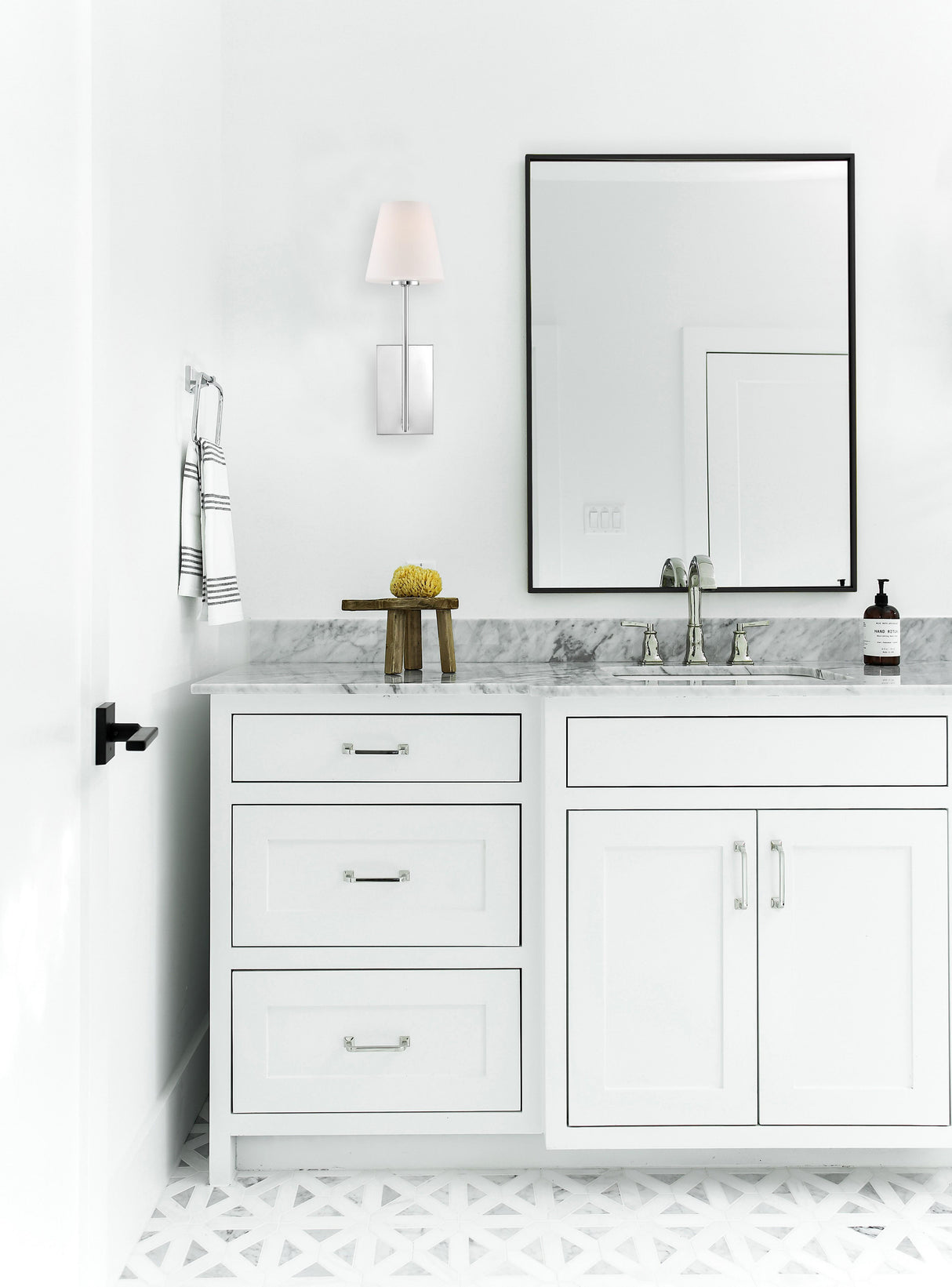 Crystorama Lena 1 Light Polished Chrome Sconce