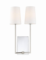 Crystorama Lena 2 Light Polished Chrome Sconce