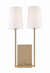 Crystorama Lena 2 Light Vibrant Gold Sconce