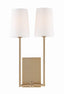 Crystorama Lena 2 Light Vibrant Gold Sconce