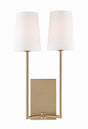 Crystorama Lena 2 Light Vibrant Gold Sconce
