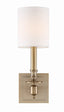 Crystorama Lloyd 1 Light Aged Brass Sconce