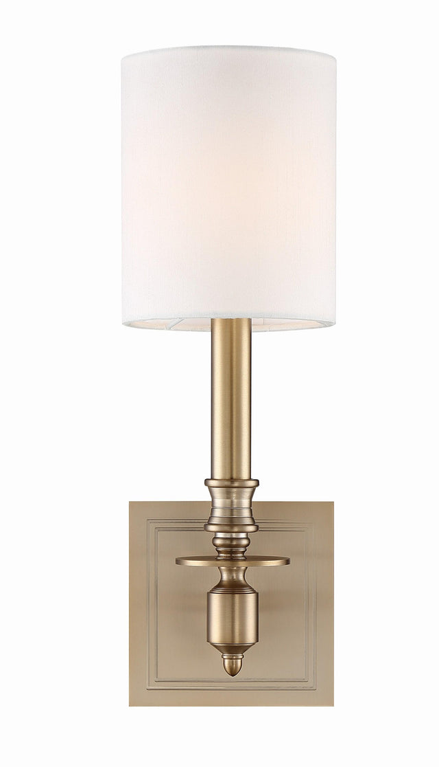 Crystorama Lloyd 1 Light Aged Brass Sconce