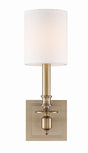 Crystorama Lloyd 1 Light Aged Brass Sconce